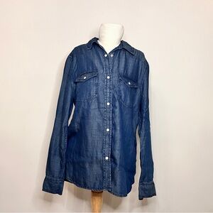 Women's Denim Button-Up Shirt